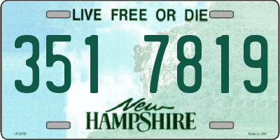 NH license plate 3517819