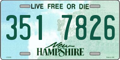 NH license plate 3517826