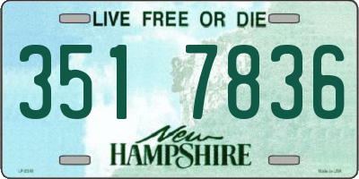 NH license plate 3517836