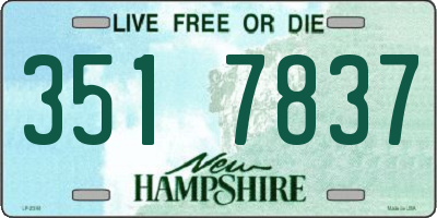 NH license plate 3517837