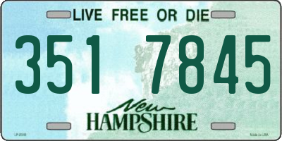 NH license plate 3517845