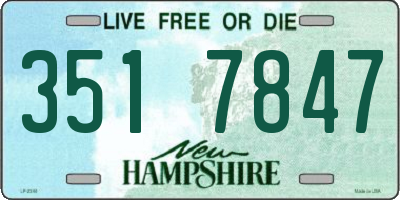 NH license plate 3517847