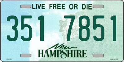 NH license plate 3517851