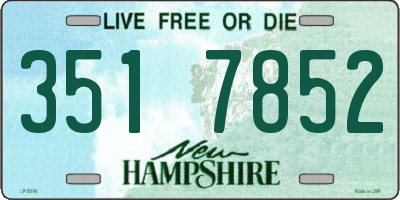 NH license plate 3517852
