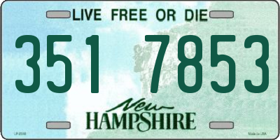 NH license plate 3517853