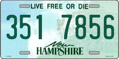 NH license plate 3517856