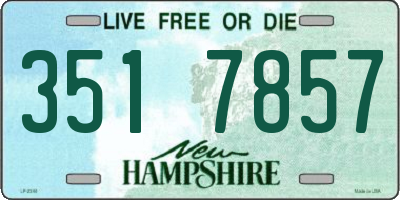 NH license plate 3517857