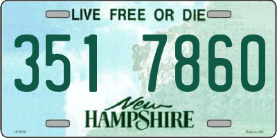 NH license plate 3517860