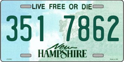 NH license plate 3517862