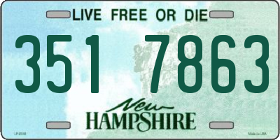 NH license plate 3517863