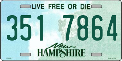 NH license plate 3517864