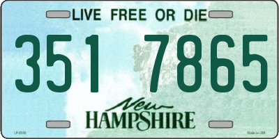 NH license plate 3517865