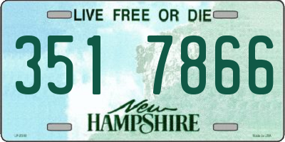 NH license plate 3517866