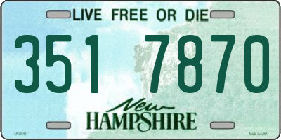 NH license plate 3517870