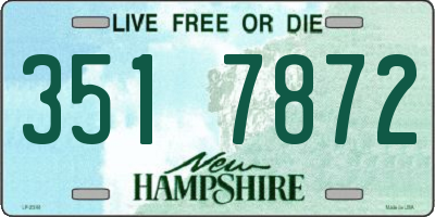 NH license plate 3517872