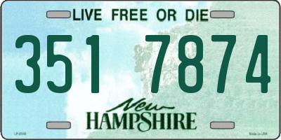 NH license plate 3517874