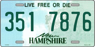 NH license plate 3517876