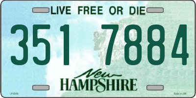 NH license plate 3517884