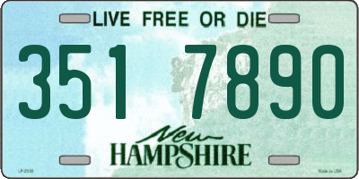 NH license plate 3517890