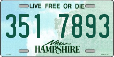 NH license plate 3517893