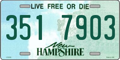 NH license plate 3517903