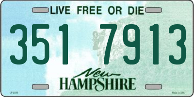 NH license plate 3517913