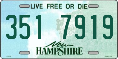 NH license plate 3517919