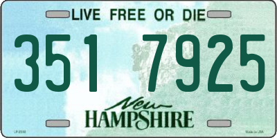 NH license plate 3517925