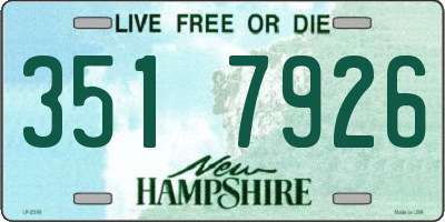 NH license plate 3517926
