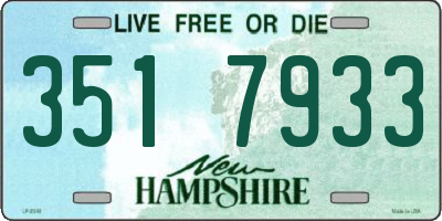 NH license plate 3517933