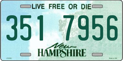 NH license plate 3517956