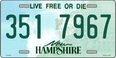 NH license plate 3517967