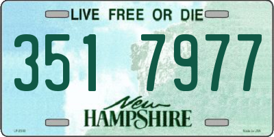NH license plate 3517977