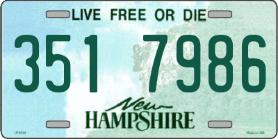 NH license plate 3517986
