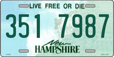 NH license plate 3517987