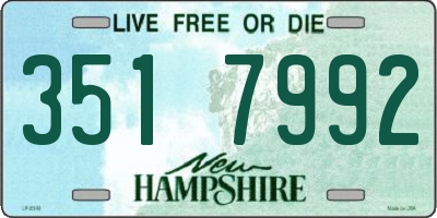NH license plate 3517992