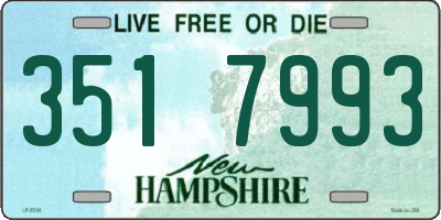 NH license plate 3517993