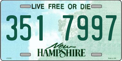 NH license plate 3517997