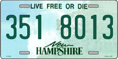 NH license plate 3518013