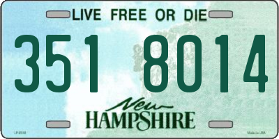 NH license plate 3518014