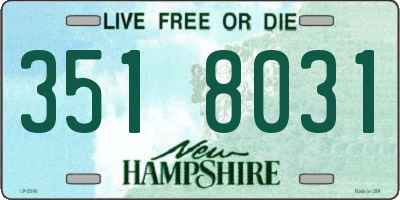 NH license plate 3518031