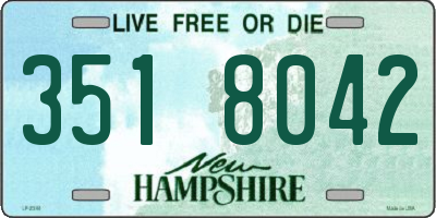 NH license plate 3518042