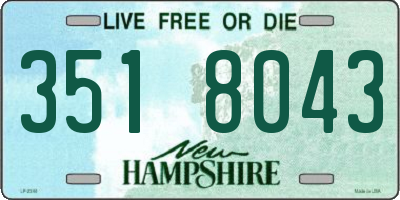NH license plate 3518043
