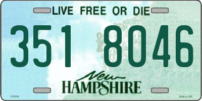 NH license plate 3518046
