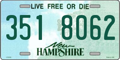 NH license plate 3518062