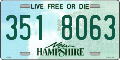 NH license plate 3518063