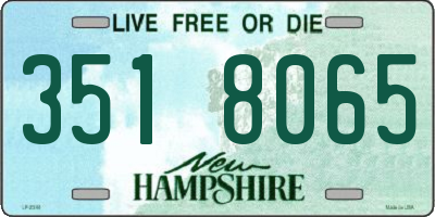 NH license plate 3518065