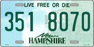 NH license plate 3518070