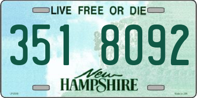 NH license plate 3518092