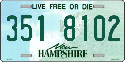 NH license plate 3518102